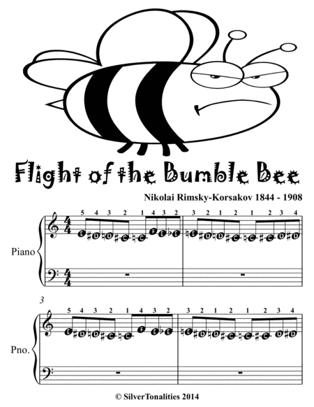 Flight Of The Bumble Bee Beginner Piano Sheet Music Tadpole Edition Page 2