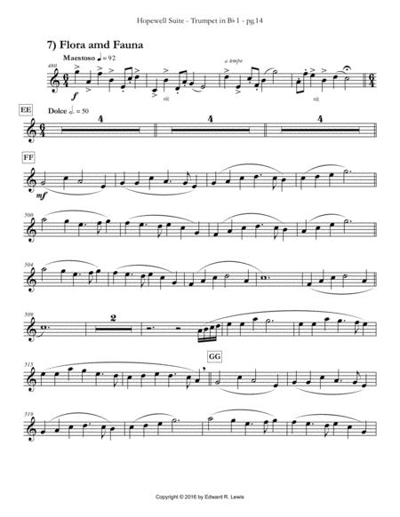 Flora And Fauna From Hopewell Suite For Trumpet Sextet Page 2