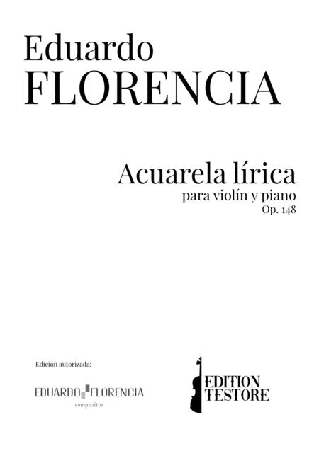 Florencia Eduardo Acuarela Lrica Para Violn Y Piano Op 148 Page 2