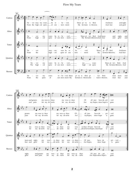 Flow My Tears Arrangement For 5 Voices Page 2