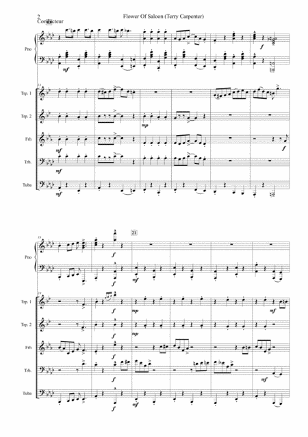 Flower Of Saloon For Brass Quintet And Piano Page 2