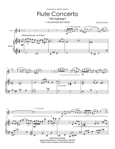 Flute Concerto The Espionage For Flute And Piano Page 2