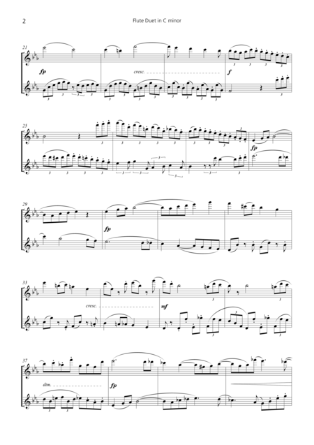 Flute Duet In C Minor Page 2