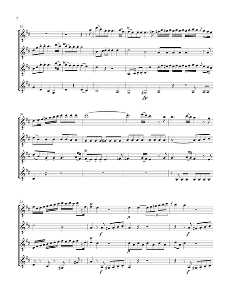 Flute Quartet No 1 K 285 I Allegro Guitar Quartet Score And Parts Page 2