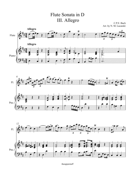 Flute Sonata In D Iii Allegro Page 2