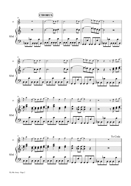 Fly Me Away Flute And Keyboard Page 2