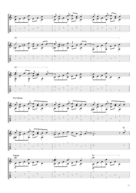 Flying High Solo Guitar Tablature Page 2