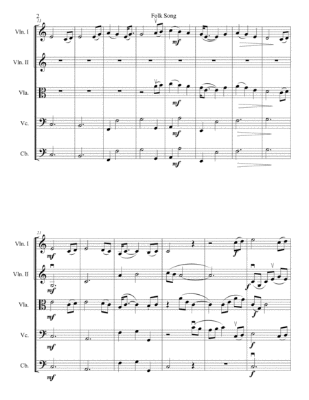 Folk Song For String Orchestra Page 2