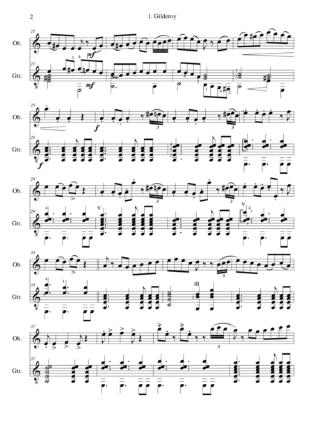 Folk Song Snapshots For Oboe And Guitar Page 2