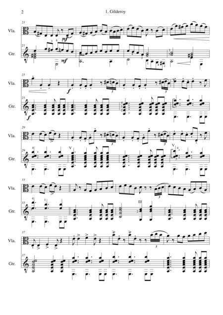 Folk Song Snapshots For Viola And Guitar Page 2