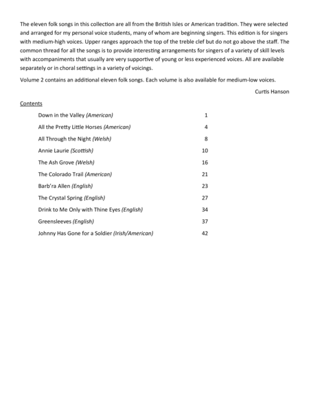 Folk Songs Vol 1 Mh Page 2