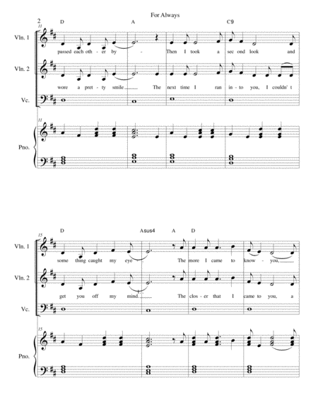 For Always Wedding Strings Duet And Piano Page 2