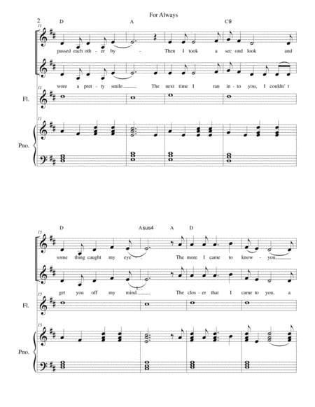 For Always Wedding Vocal Duet And Piano And Optional Instruments All Included Page 2