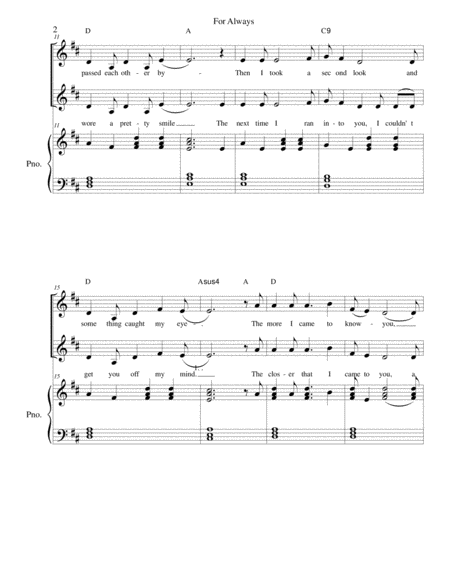 For Always Wedding Vocal Duet And Piano Page 2