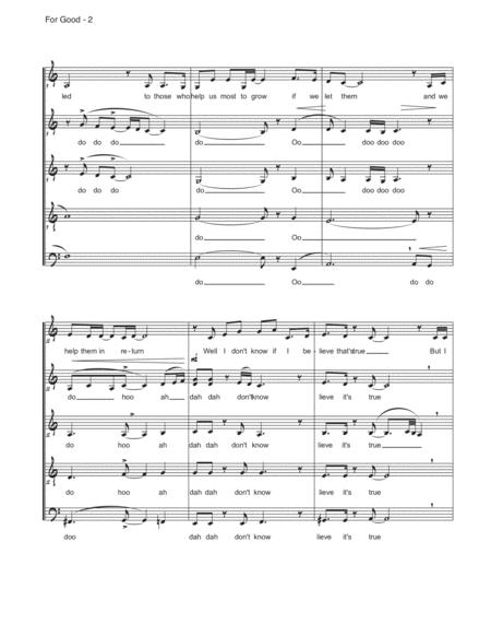 For Good A Cappella Satb With Soloists Page 2