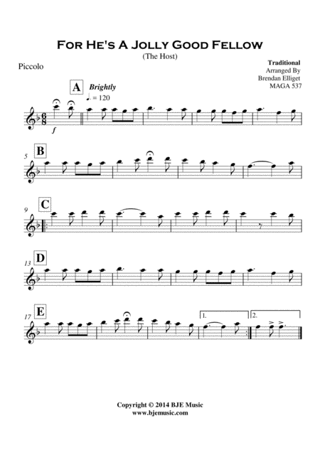 For Hes A Jolly Good Fellow The Host Concert Band With Optional Strings Score And Parts Pdf Page 2