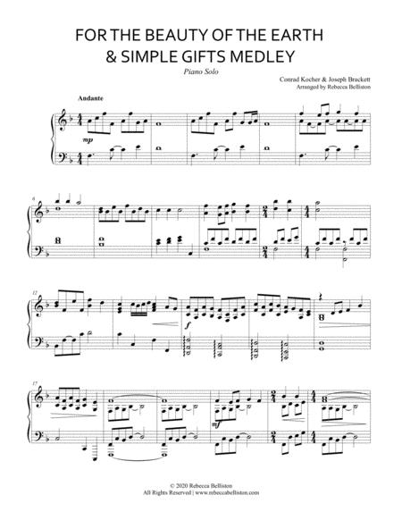 For The Beauty Of The Earth Simple Gifts Piano Solo Page 2