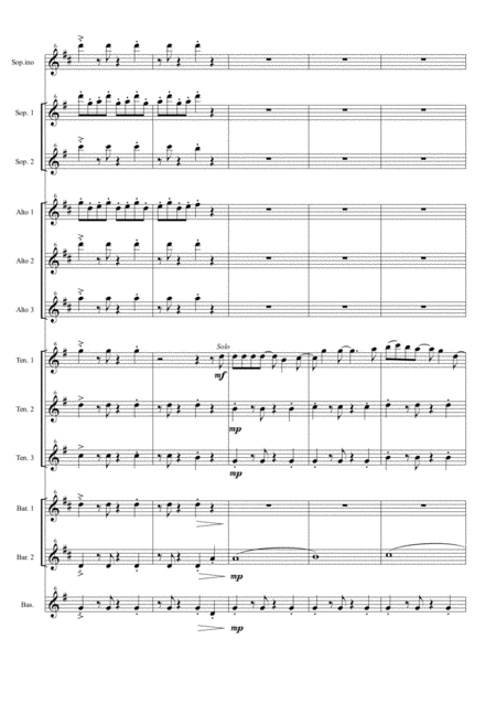 For The First Time In Forever From Frozen For Saxophone Ensemble Page 2