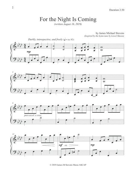 For The Night Is Coming Piano Solo Page 2