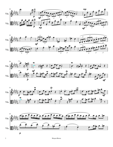 For Violin And Viola In D Flat Major Experiment 3 Page 2