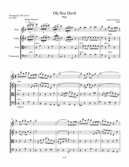 Fordt Dabney Oh You Devil Rag 1909 Arranged For Flute String Trio Page 2