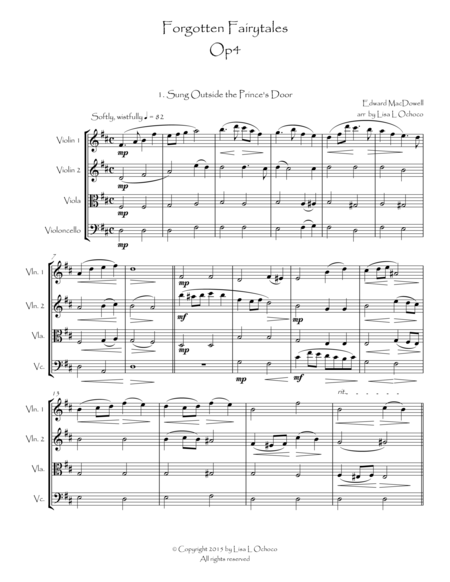 Forgotten Fairytales Op4 For String Quartet Page 2