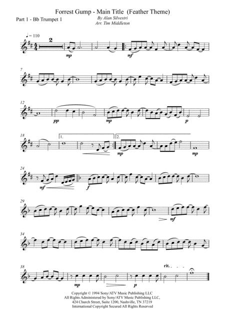 Forrest Gump Main Title Feather Theme Brass Quartet Page 2