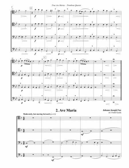 Four Ave Marias For Trombone Quartet Page 2