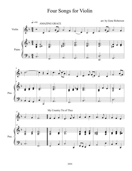 Four Songs For Violin Easy Page 2