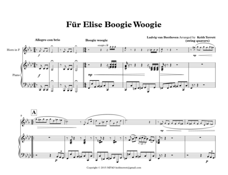 Fr Elise Boogie Woogie For French Horn Piano Page 2