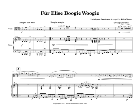 Fr Elise Boogie Woogie For Viola Piano Page 2