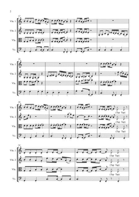 Fraggle Rock Theme Arranged For String Quartet By Greg Eaton Score And Parts Perfect For Gigging Quartets Page 2