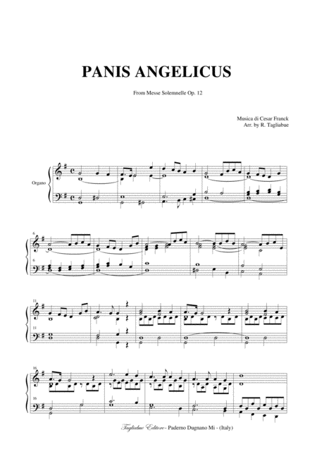 Franck Panis Angelicus All In One File For Organ Solo For Soprano Tenor And Organ For Alto And Organ In F For Satb Choir And Organ Page 2