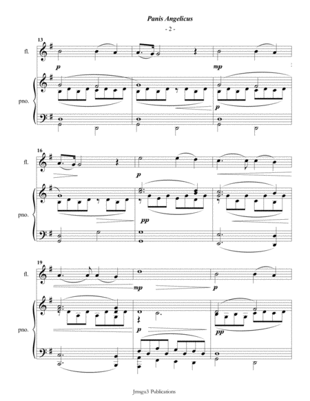 Franck Panis Angelicus For Flute Piano Page 2