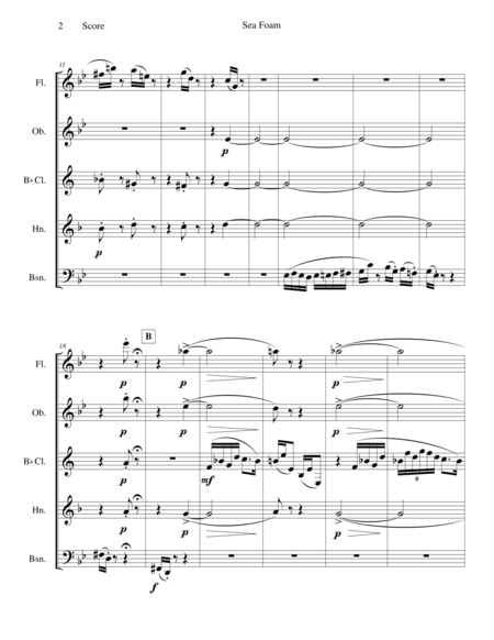 Frank Bridge Sea Foam Set For Woodwind Quintet Page 2