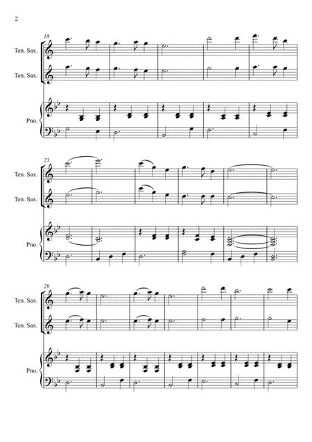 Franz Gruber Silent Night Bb Key Tenor Saxophone Solo Page 2