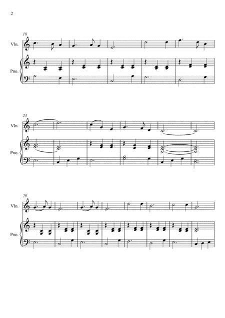 Franz Gruber Silent Night C Key Violin Solo Page 2