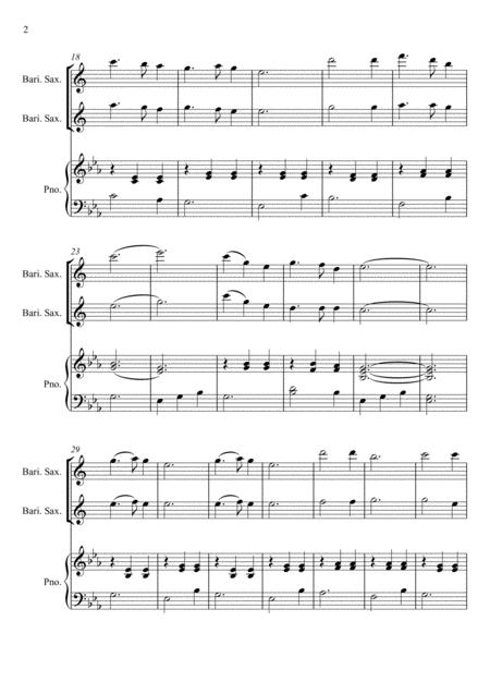 Franz Gruber Silent Night Eb Key Baritone Saxophone Duo Page 2