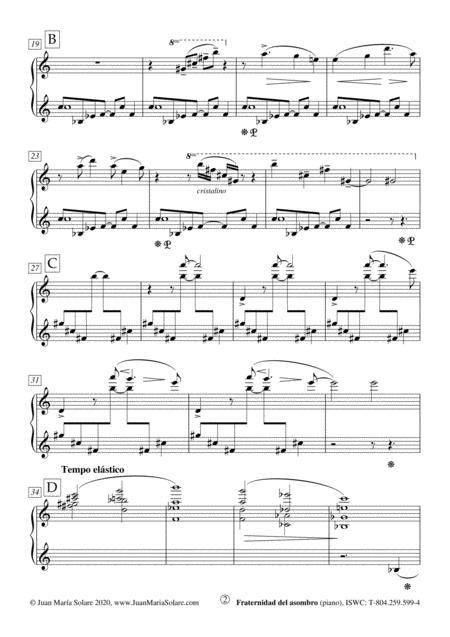 Fraternidad Del Asombro Piano Solo Page 2