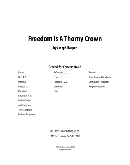 Freedom Is A Thorny Crown Score Only Parts Available Separately Page 2