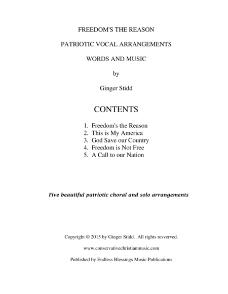 Freedoms The Reason Patriotic Vocal Arrangements Page 2