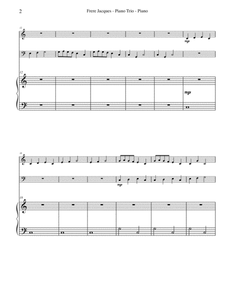 Frere Jacques For Oboe Bassoon Piano Page 2