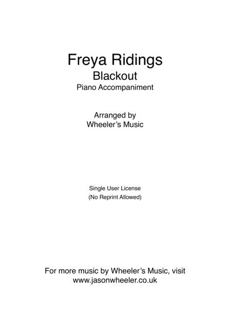 Freya Ridings Blackout Piano Accompaniment Page 2