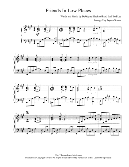 Friends In Low Places Piano Solo Page 2