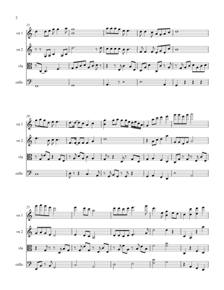 Friendship A Chinese Song Arranged For String Quartet Page 2