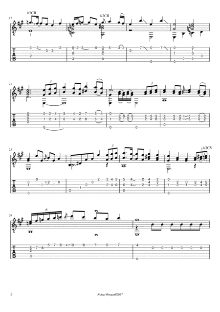 From A Distance Tablature Page 2