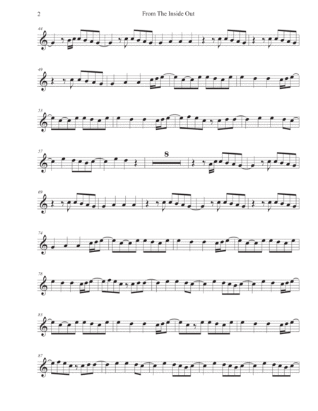 From The Inside Out Easy Key Of C Flute Page 2