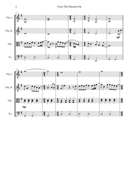 From This Moment On By Shania Twain Arranged For String Quartet Page 2