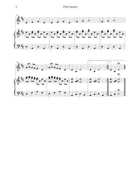 Frre Jacques Are You Sleeping For Beginning Violin With Optional Piano Accompaniment Page 2