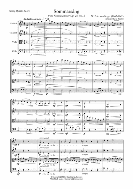 Frsblomster Op 16 7 Pieces For String Quartet Page 2